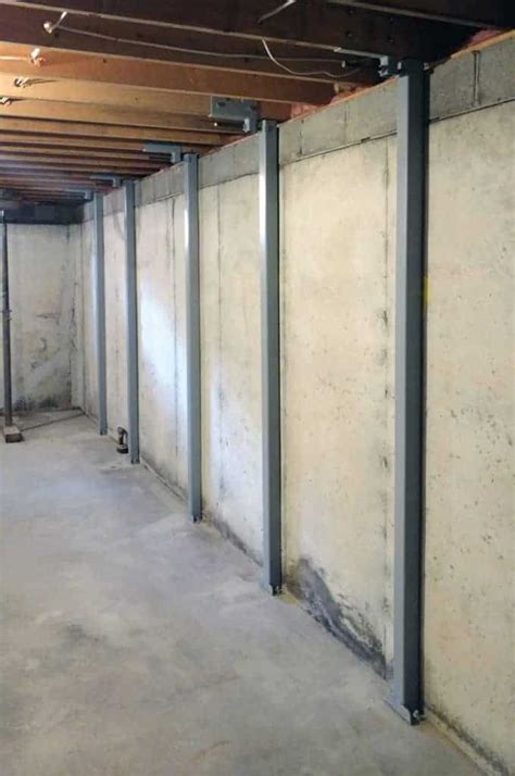 metal bracket concrete basement wall|steel basement wall bracing.